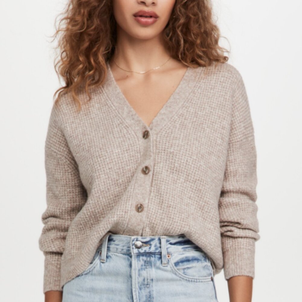 Velvet by Graham & Spencer Maggie Cardigan in Oat